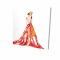 Fondo 16 x 16 in. Red Prom Dress-Print on Canvas FO2795065